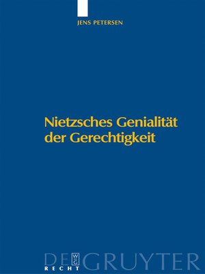 cover image of Nietzsches Genialität der Gerechtigkeit
